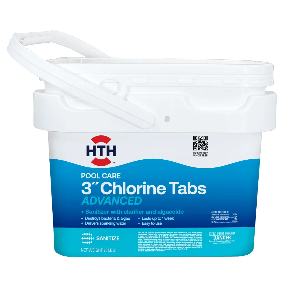 

HTH Pool Care 3" Chlorine Advanced Tabs for Swimming Pools, 5 lbs