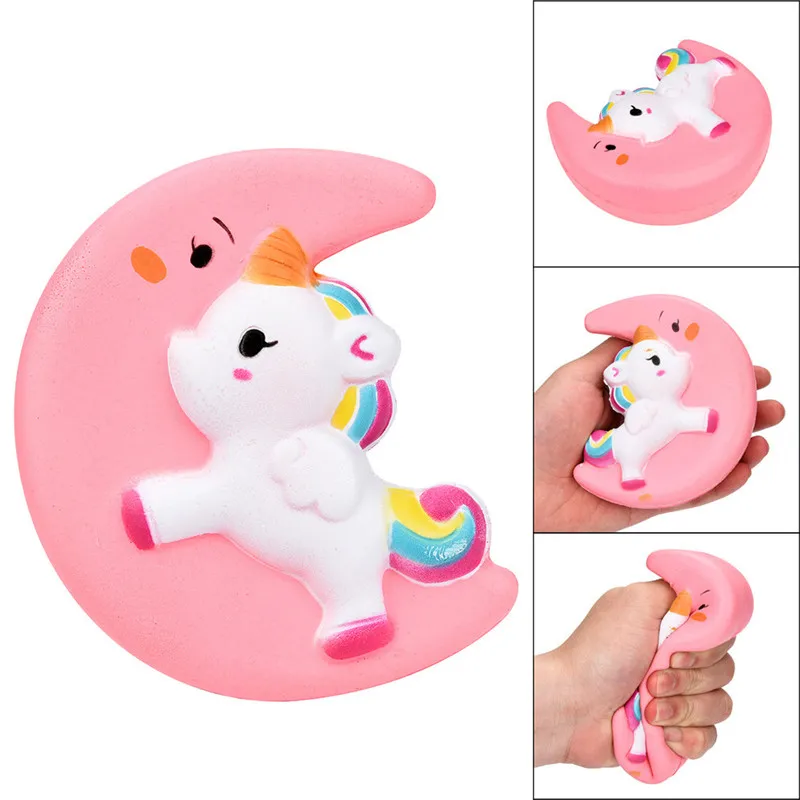 

Squishy Cute Moon Unicorn Scented Cream Slow Rising Squeeze Decompression Toys Anti-stress Children's toys Gift Toys 2018
