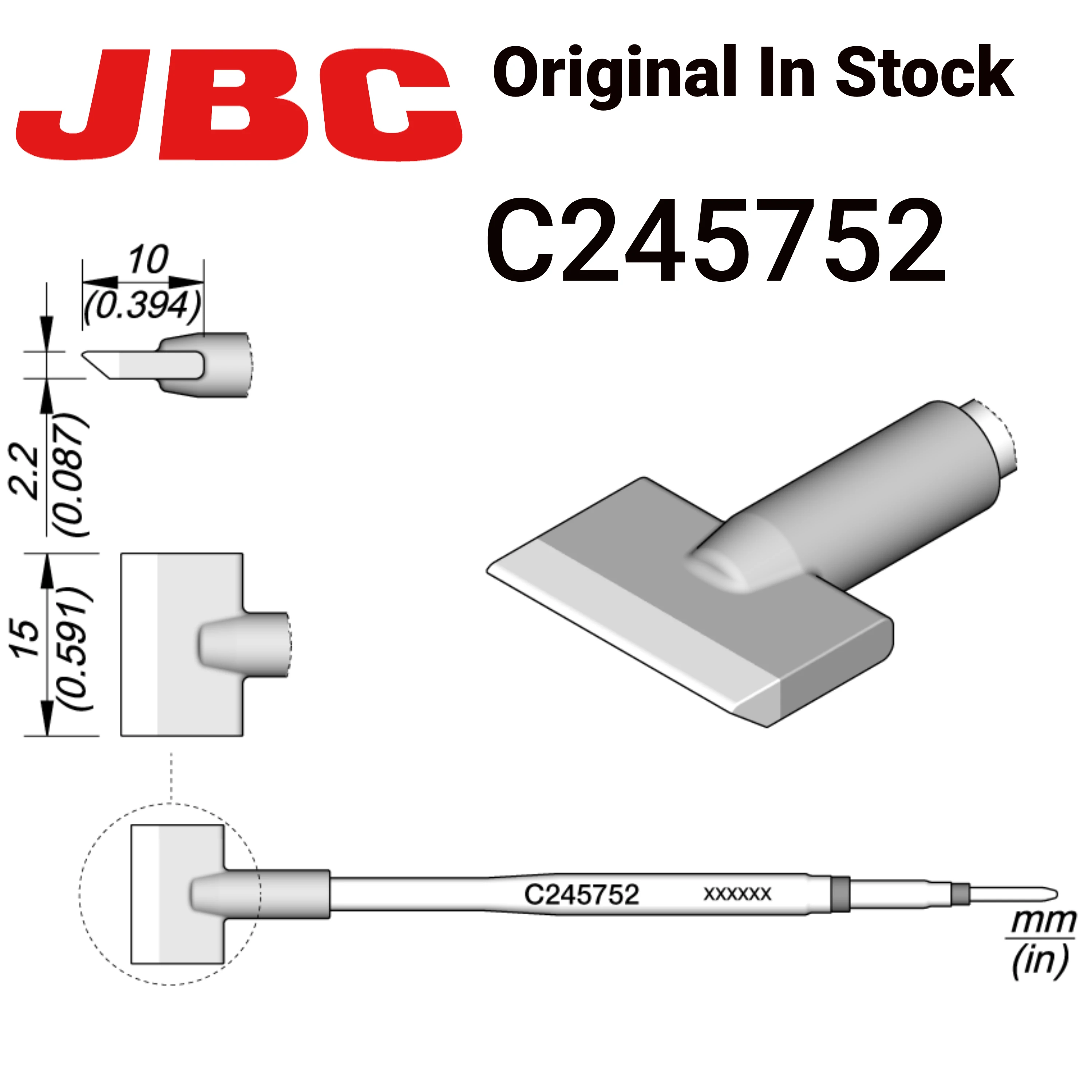 Наконечники для паяльника C245, оригинальный картридж для ножа C245-752, универсальная паяльная станция, ручка для ремонтных инструментов SMD
