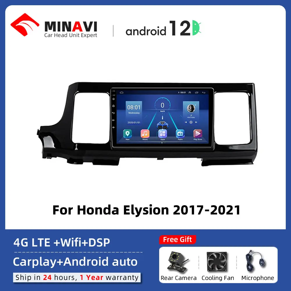 

9-дюймовый Android-плеер для Honda Elysion 2017, 2018, 2019, 2020, 2021, Carplay, автомагнитола, стерео, мультимедиа, GPS, DVD, BigScreen