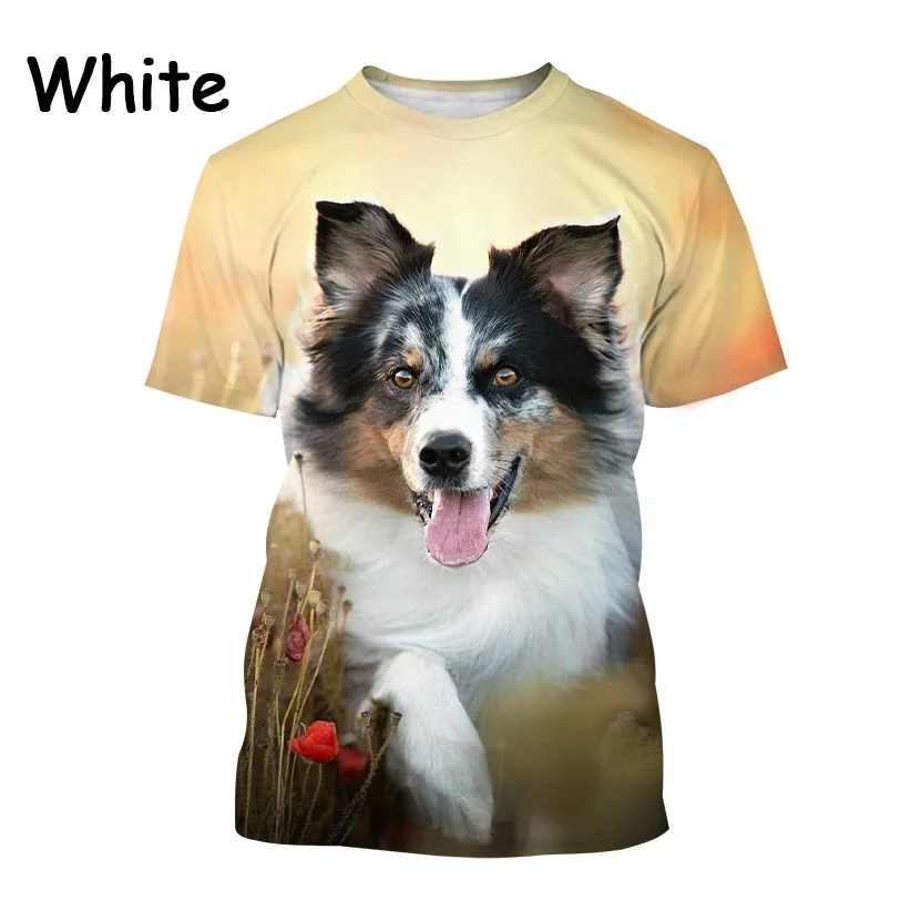 

2022 New Border Collie 3D Printed T-shirt Fashion Cute Dog Unisex Animal Hip Hop Casual Round Neck Short Sleeve XS-5XL