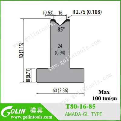 85-градусные штампы T для машин типа AMADA