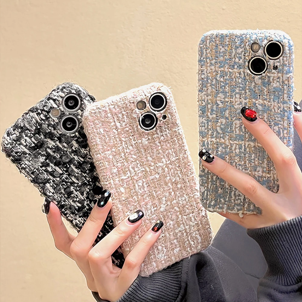 

Luxury Fur Winter Warm Plush Fluffy Phone Case For iPhone 14 13 12 11 Pro Max Plus Lovely Cute Protection Back Cover Case Shell