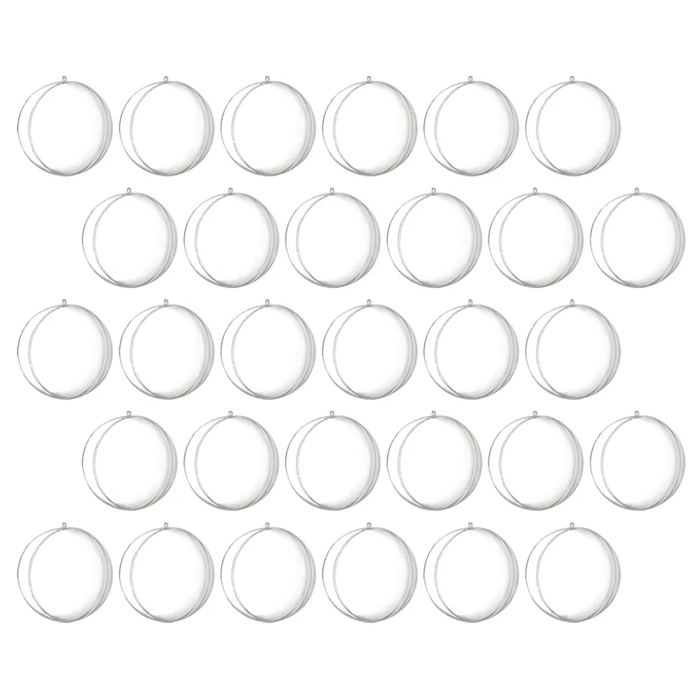 30 шт. прозрачные мини-шары для украшения ёлки