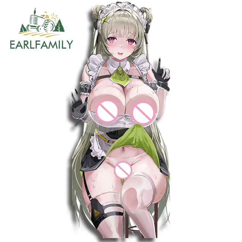 EARLFAMILY 13 см x 5,4 см для Hentaii Nikke автомобильные наклейки сексуальная грудь на стекло наклейка аниме креативный Водонепроницаемый Персональный