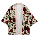 Мужское и женское повседневное свободное тонкое пальто с цветочным принтом