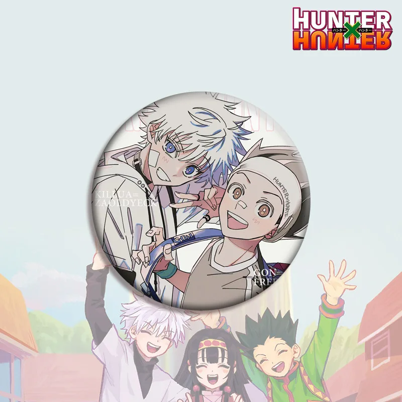 58 мм круглая брошь в стиле аниме Hunter X Series булавка Hisoka Morow Killua Zoldyck значок виде