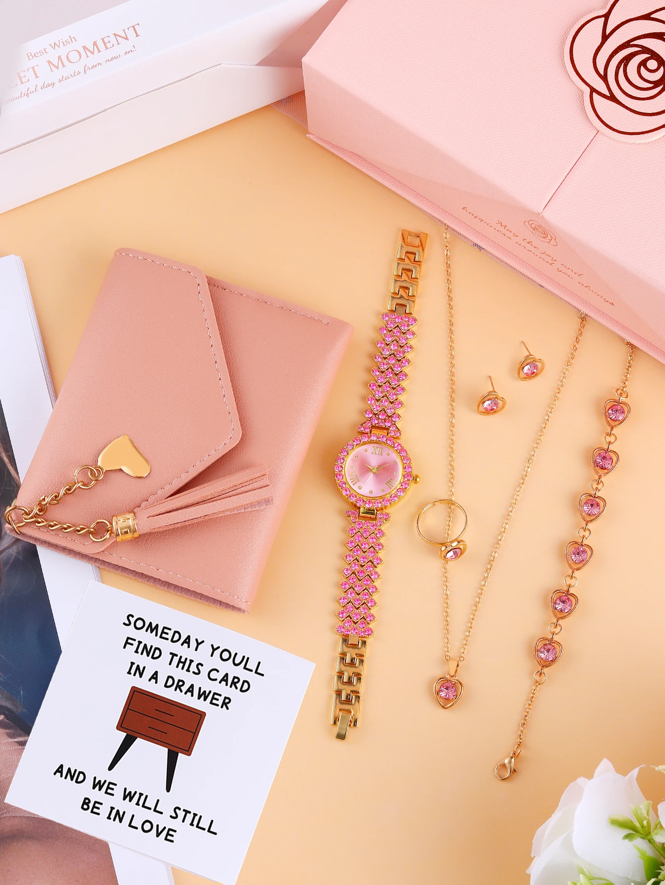 Модные повседневные женские британские часы Dam из розового золота с магнитной