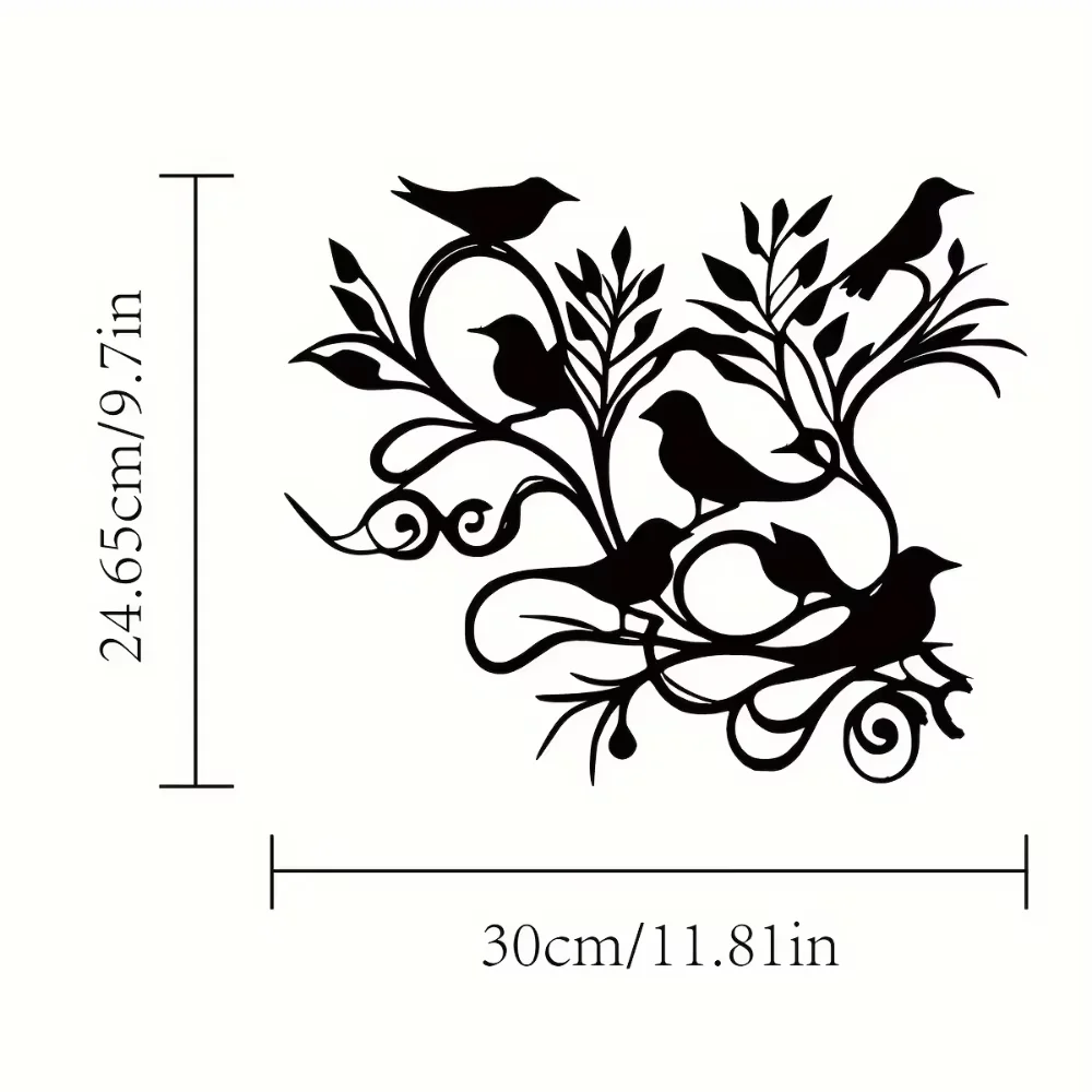 Ardent Arabesque Металлические Настенные Рисунки С Птицей На Ветке 1 Шт. Уникальная