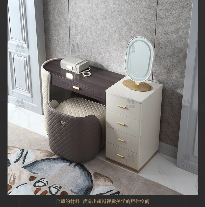 

Шкаф для хранения со встроенным макияжным столом для спальни