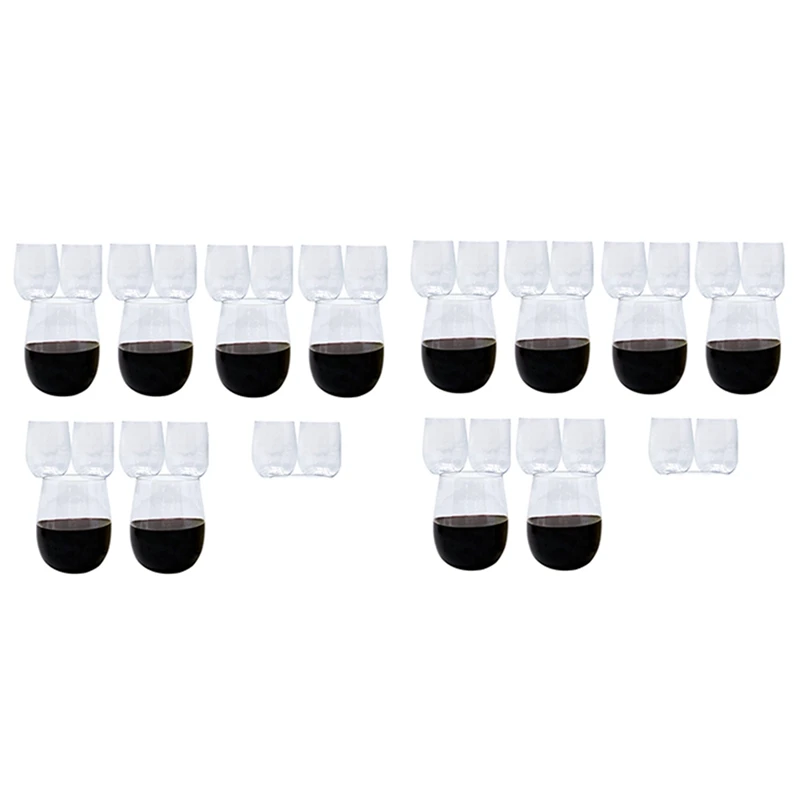 

Одноразовые Винные бокалы 40 шт., пластиковые бокалы для вина, бокалы для вечеринок, пластиковые бокалы для шампанского