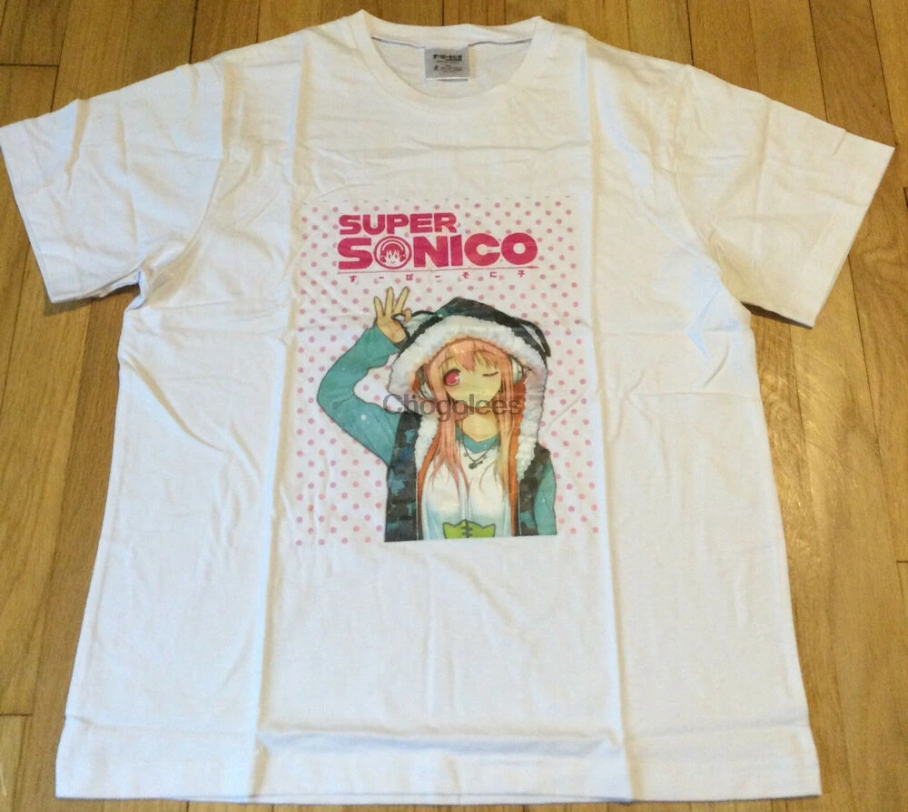 Новая японская футболка SUPER SONICO L белая Аниме Сексуальная Nitro Plus eroge Otaku |