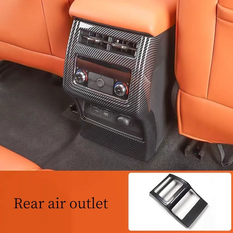 Внутренние аксессуары для Haval H9 2024 черное углеродное волокно крышка