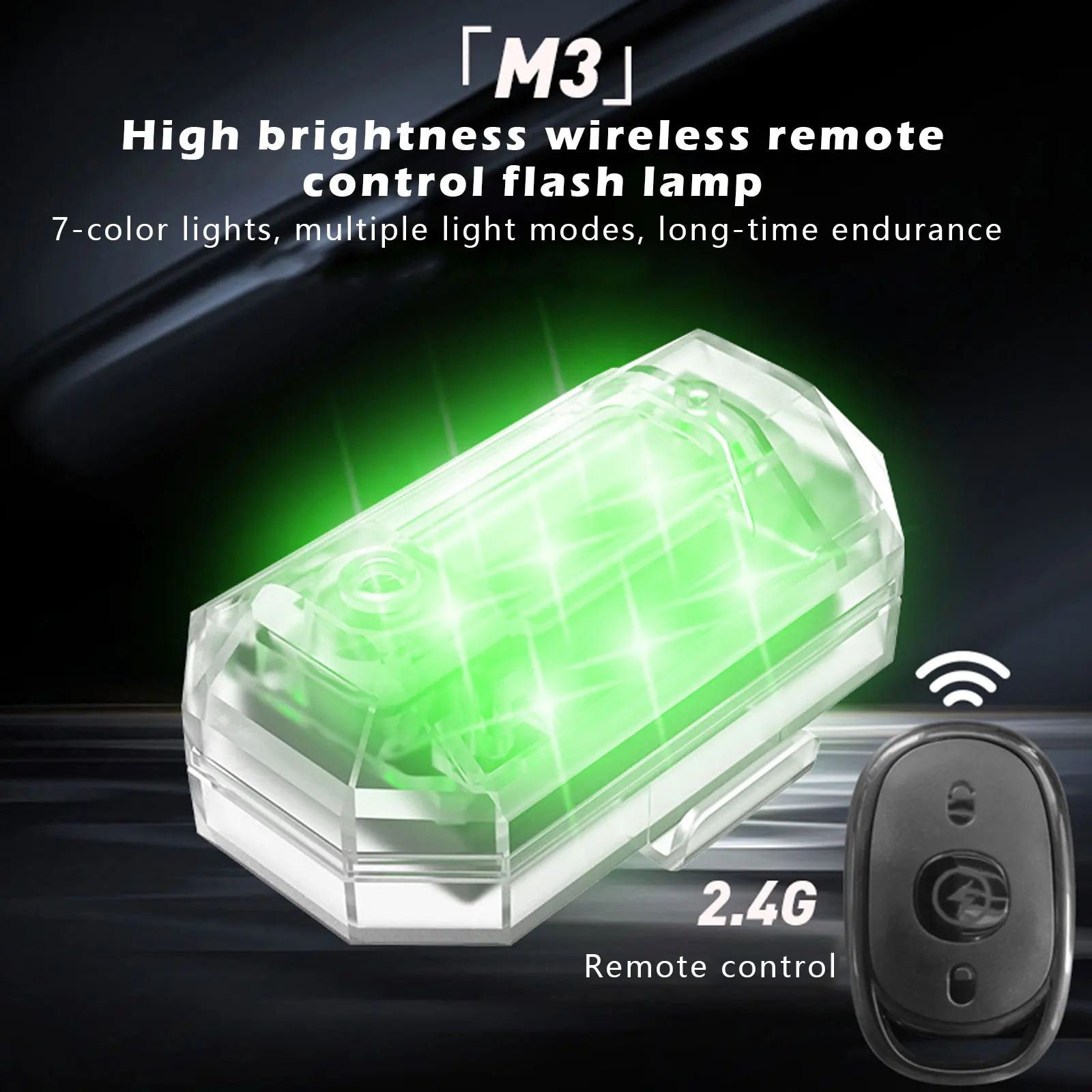 

Anti-Collision LED Mini Drone Warning Light With Strobe Signal Light Motorcycle Turn Signal Universal 7 Colors