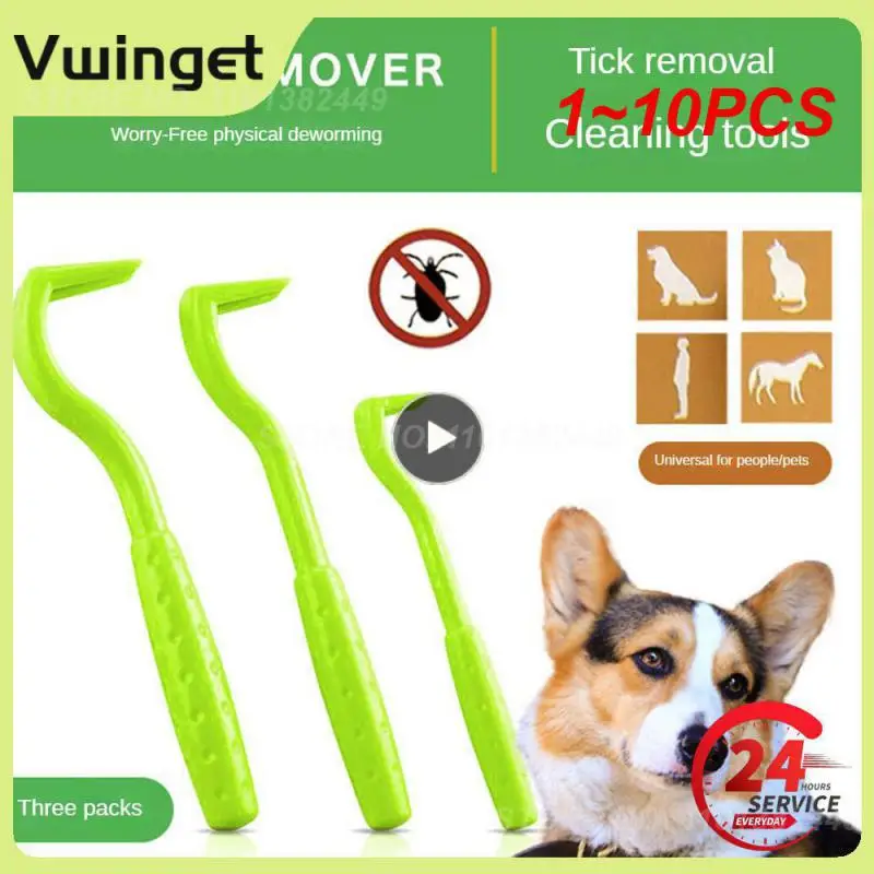 

1~10PCS Flea Remover Hook Tick Removal Tweezer Ticks Pull Pet Cat Dog Accessaries Scratching Extractor Mite Tweezers Comb Louses