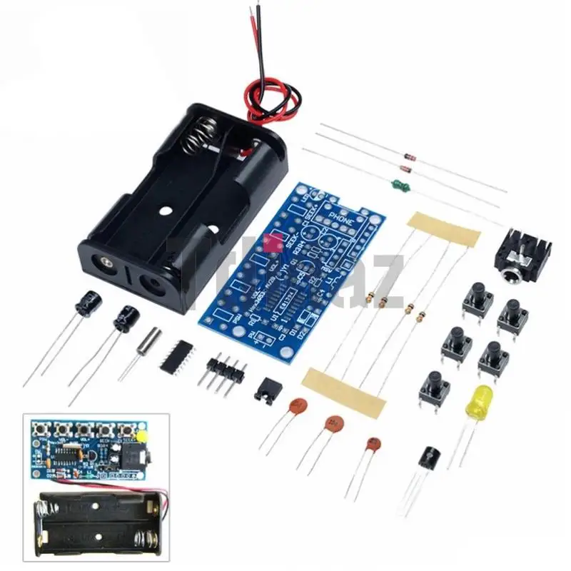 DIY Electronic Kits Wireless Stereo FM Radio Receiver Module PCB 76MHz-108MHz DC 1.8V-3.6V |