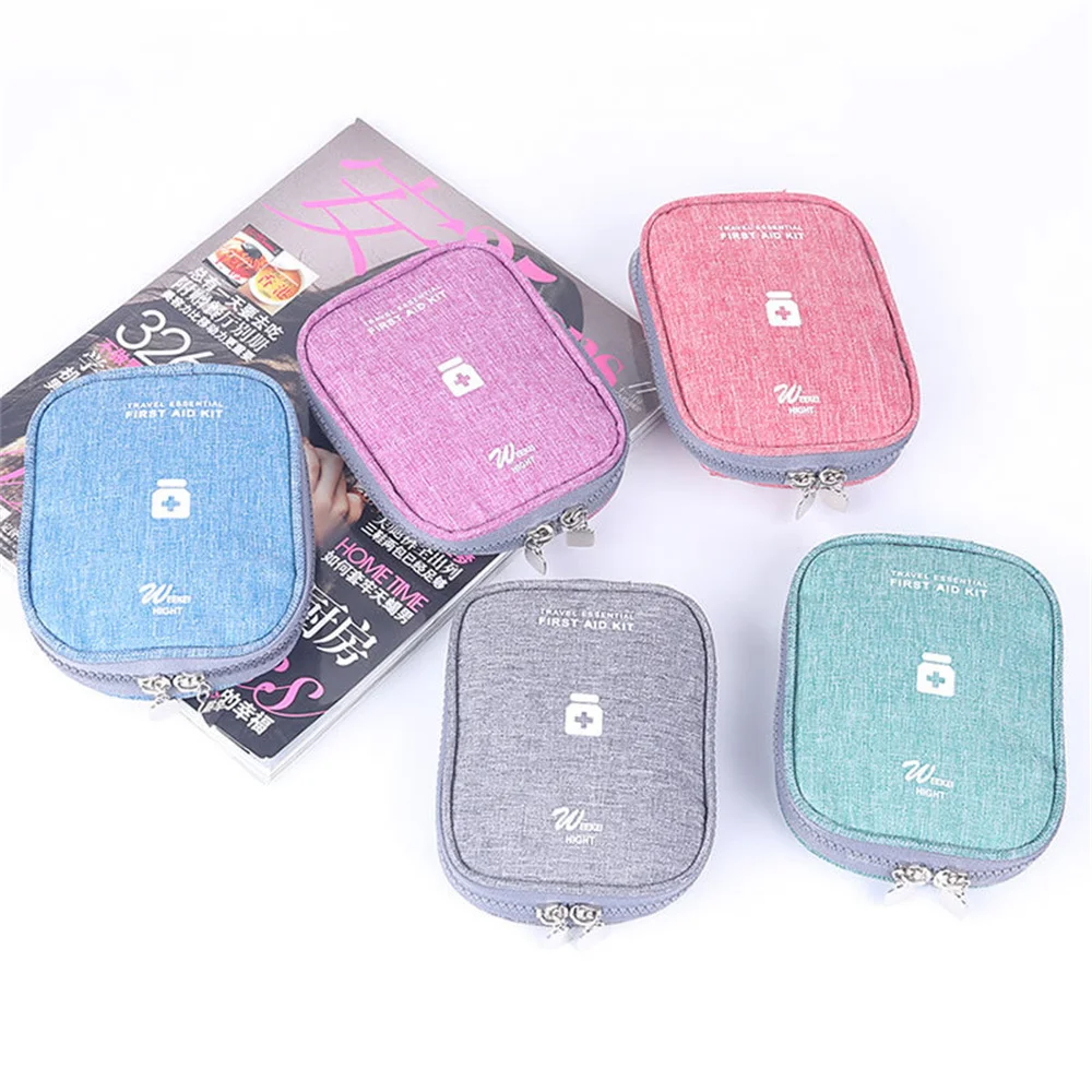 

Medicine First Aid Kit Storage Bag Portable Travel Outdoor Home Zipper Waterproof Medical Pill Mini Sorting Organizer Case