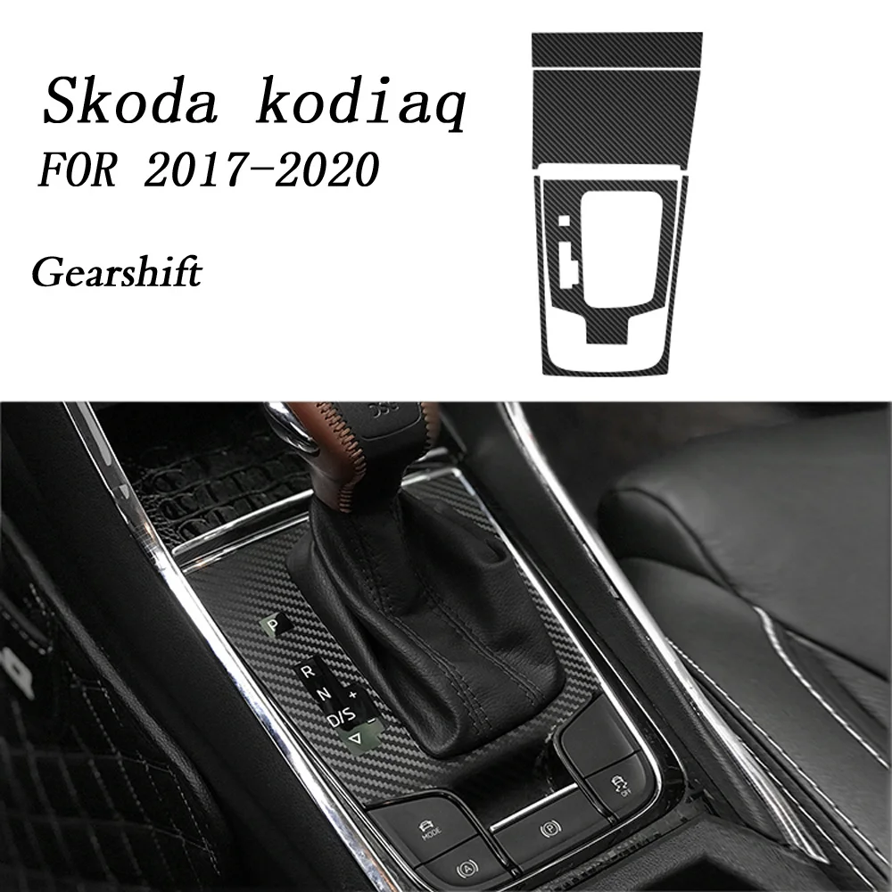 

Для Skoda Kodiaq 2017-2020 внутренняя центральная панель управления дверная ручка 3D/5D наклейки из углеродного волокна наклейки аксессуары для стайлинга автомобилей