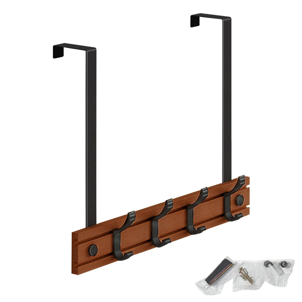 

Heavy Duty Bedroom For Hanging Rustproof Multifunctional Storage Home Decor Space Aluminum Over Door Hook No Drilling Bathroom