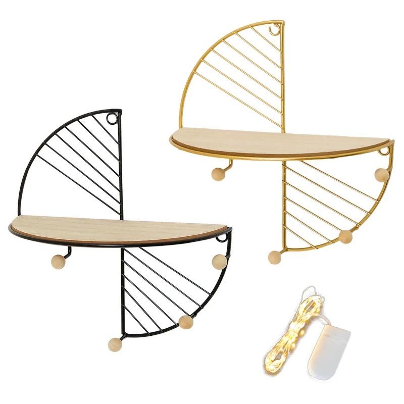 

Wall Mounted Storage Shelf Minimalist Creative Semi-circular Rectangular Wall