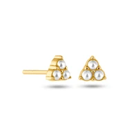 canner triangle pearl earrings silver 925 earring for women stud earrings piercing wedding party 18k gold luxury 2022 trend