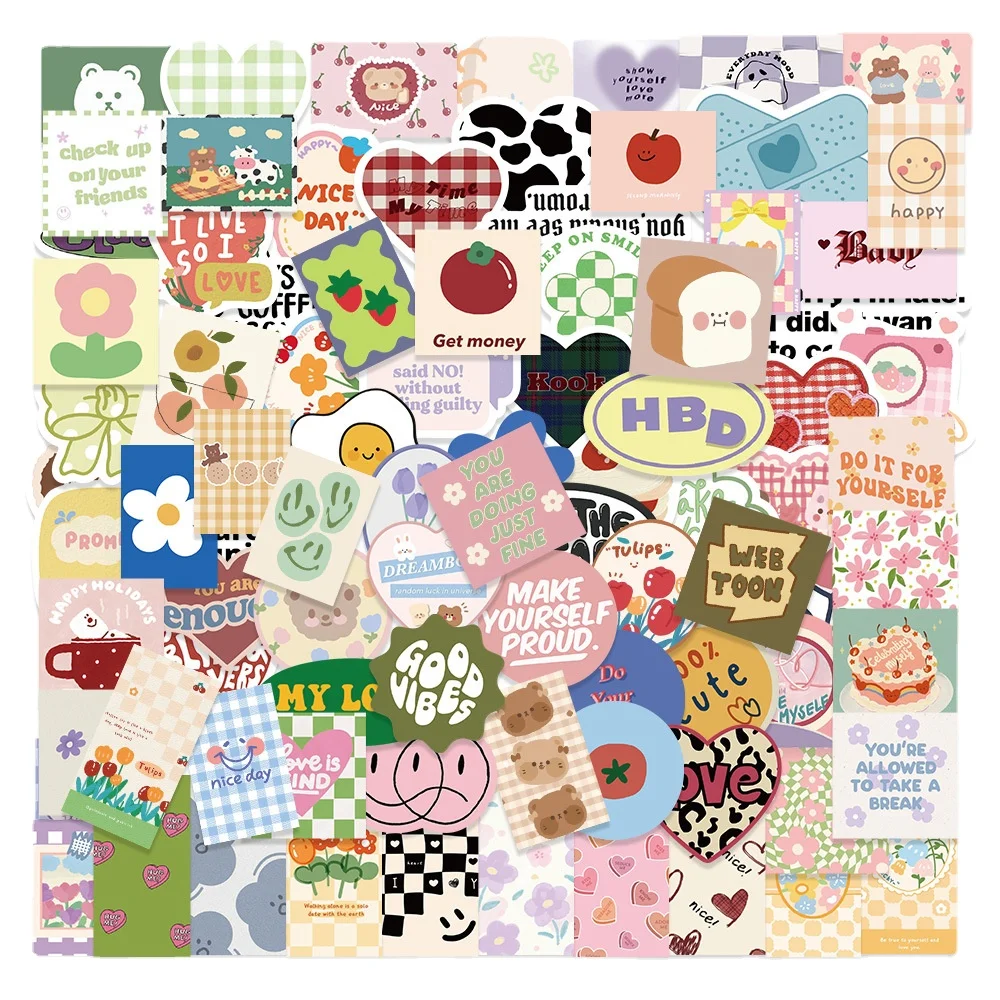 

90Pcs Multiple Ins Wind High Appearance Level Stickers DIY Luggage Guitar Laptop Waterproof PVC Classic Toy Sticker Decals