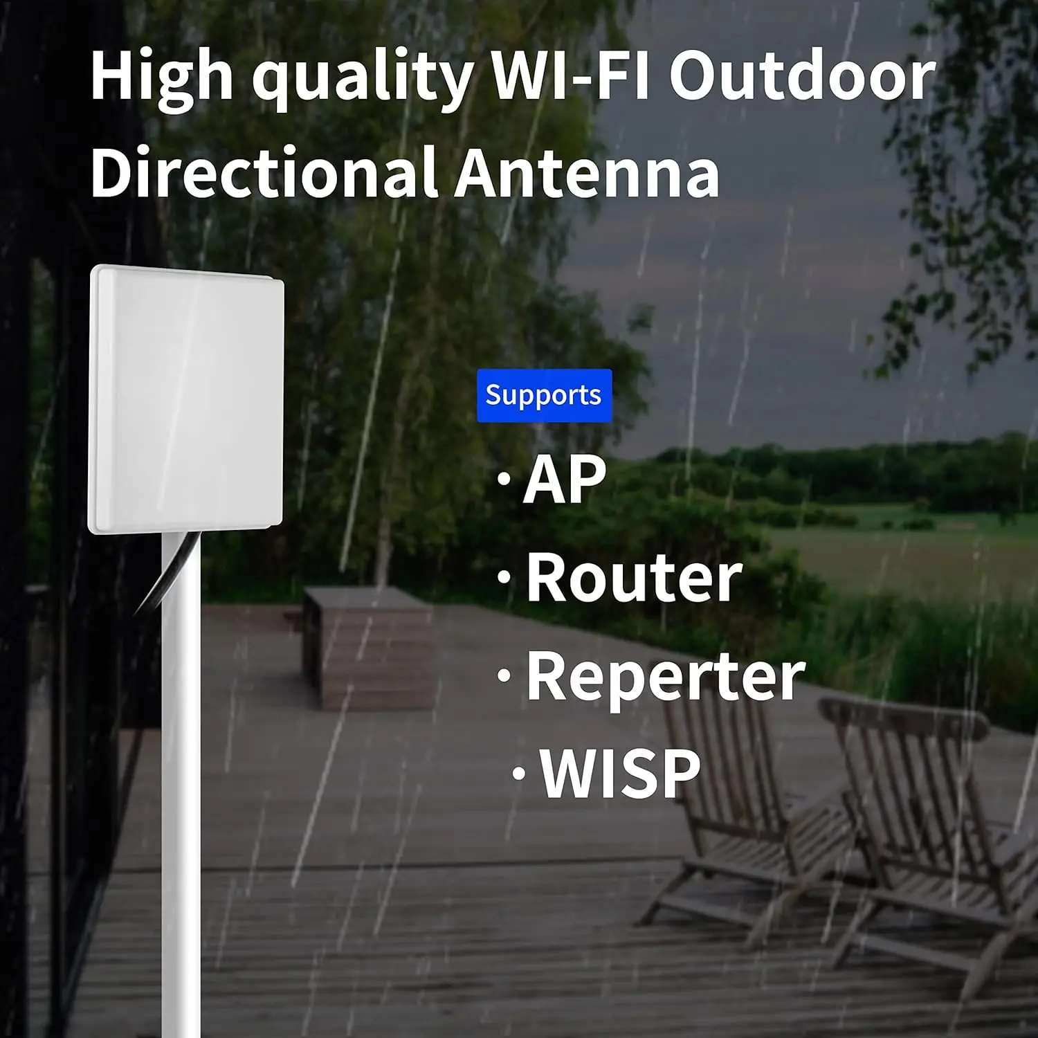Фото Наружная двухдиапазонная Wi-Fi 15 дБи 2,4 ГГц 5 ГГц 5,8 ГГц дальнего действия направленная панельная антенна для Wi-Fi маршрутизатора Беспроводная сетевая карта №1