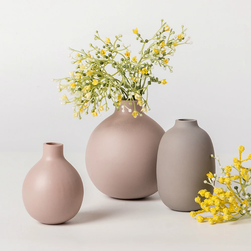 Modern Home Decor Glass Vase Minimalism Living Room Decoration Accessories Vase Decoration Household Flower Vases Gifts 3