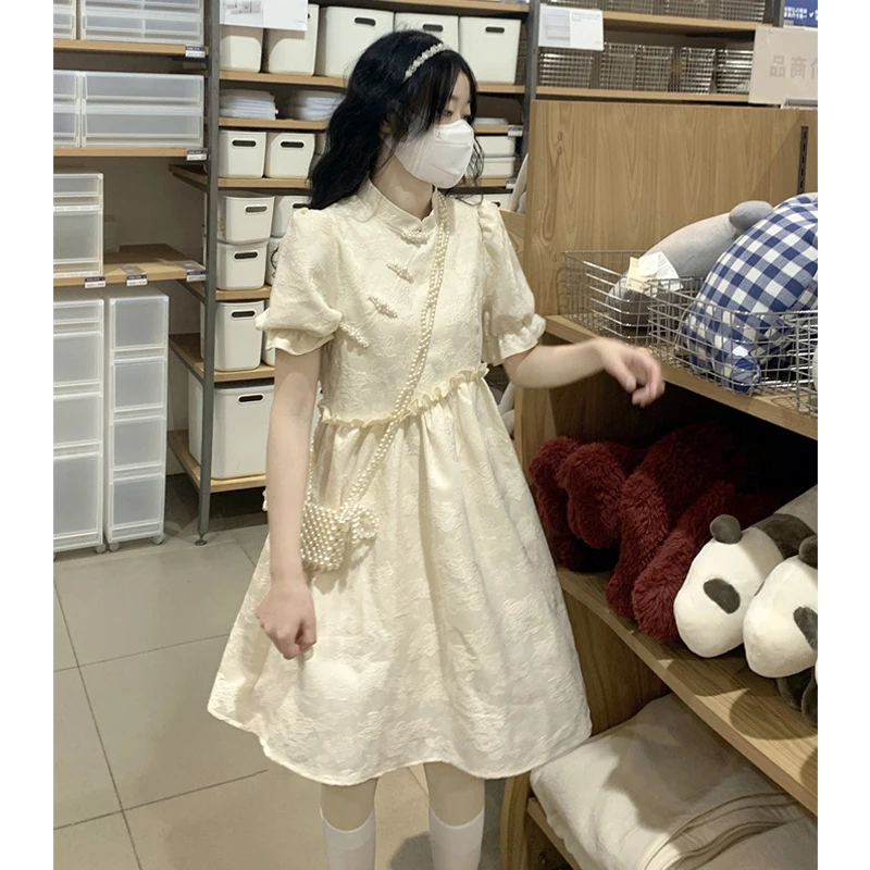 

New Chinese style improved cheongsam dress women's summer 2022 new style temperament retro French design sense niche skirt