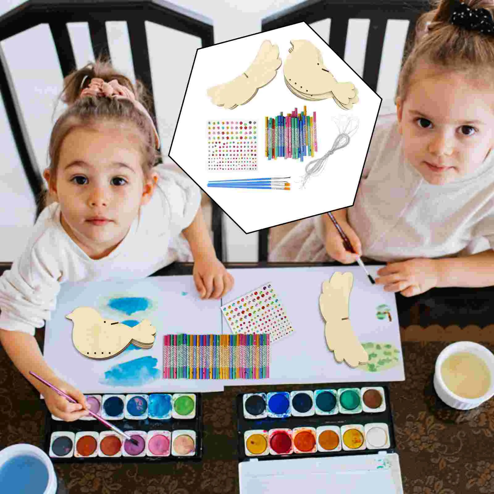 Птицы для поделок DIY колокольчик вырезанный из бумаги незавершенный декор