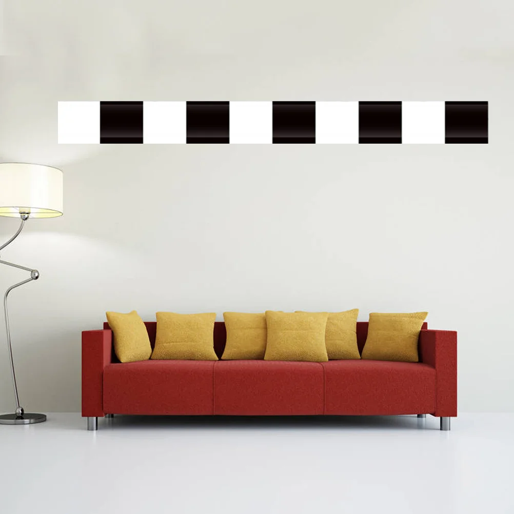 

10 Pcs Wallpaper Black White Mosaic Tiles Wall Murals Self Adhesive Stickers Wall Sticky Wall Stickers Ceramic Tile