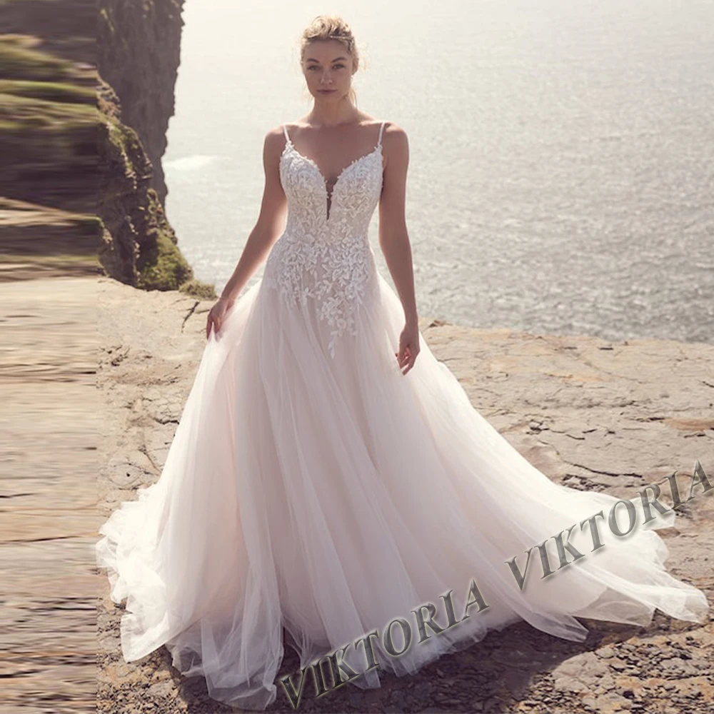 

VIKTORIA Charming A-LINE Wedding Dresses For Women Bride 2023 Sweetheart Sleeveless Appliques Vestido De Novia Made To Order