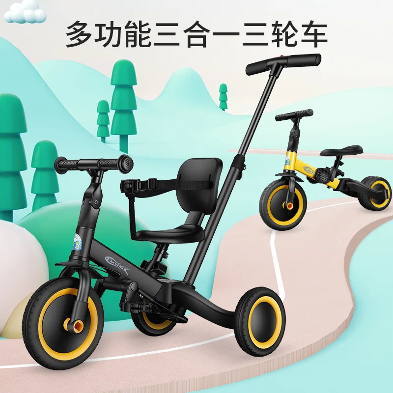 

Children Tricycle Bicycle Cart Multi-function Children's Balance Car Hand Push Tricycle To Walk The Baby Artifact