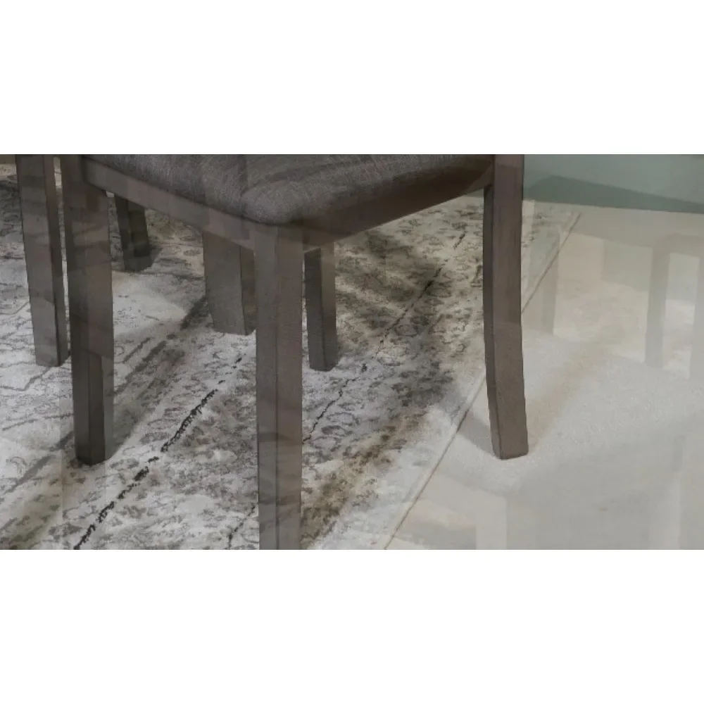 Современный обеденный набор Bridson из 6 предметов включает стол 4 стула и скамейку