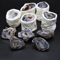 1pcnatural stone grey spiral geode pendant ornament for jewelry making necklace earring accessories healing gem charm gift decor