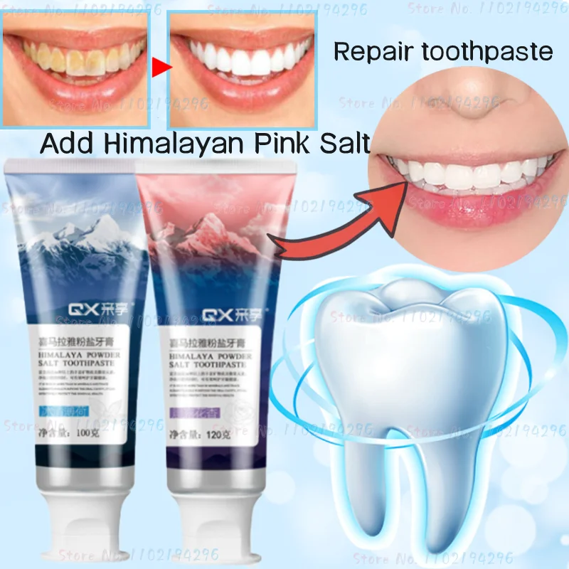 

Himalayan Pink Salt Toothpaste 120g Clean Mouth Fresh Breath Mint Flower Fragrance Tooth Decay Prevention Lighten Tartar