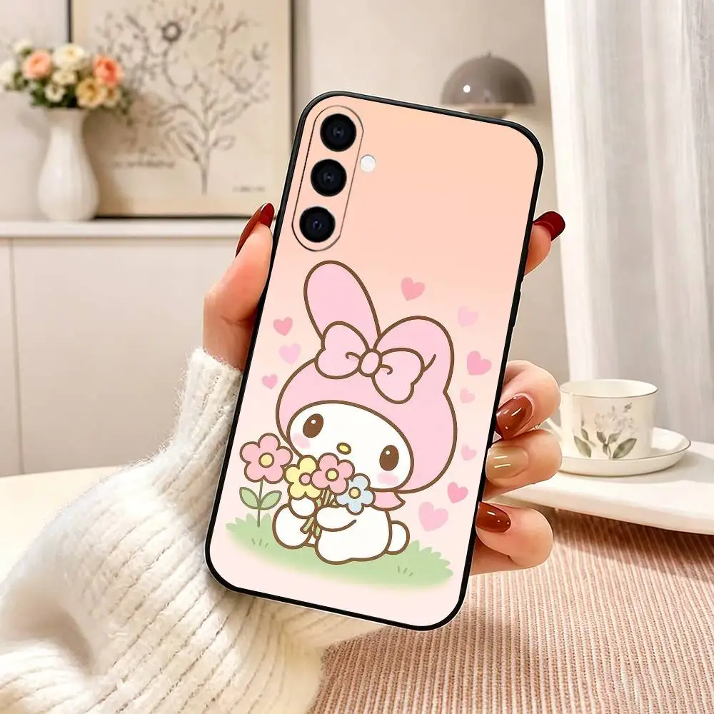 Милый мультяшный чехол для телефона M-Melo-dys для Samsung Galaxy A73, A72, A71, A70, A53, A52, A51, мягкий силиконовый черный чехол (art.: 3920db4e41987) - 3920db4e41987