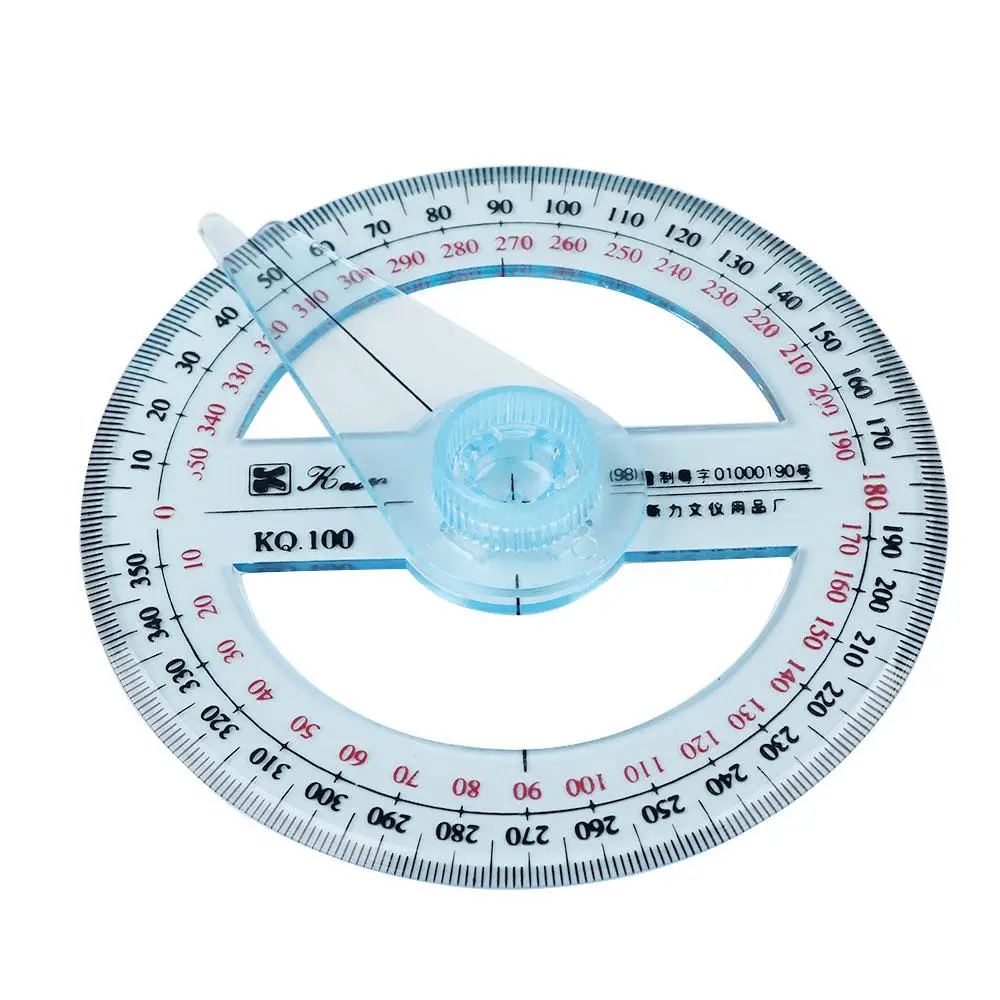 Прозрачный пластиковый круглый транспортир 360 градусов транспортир 10 см 180гр ной