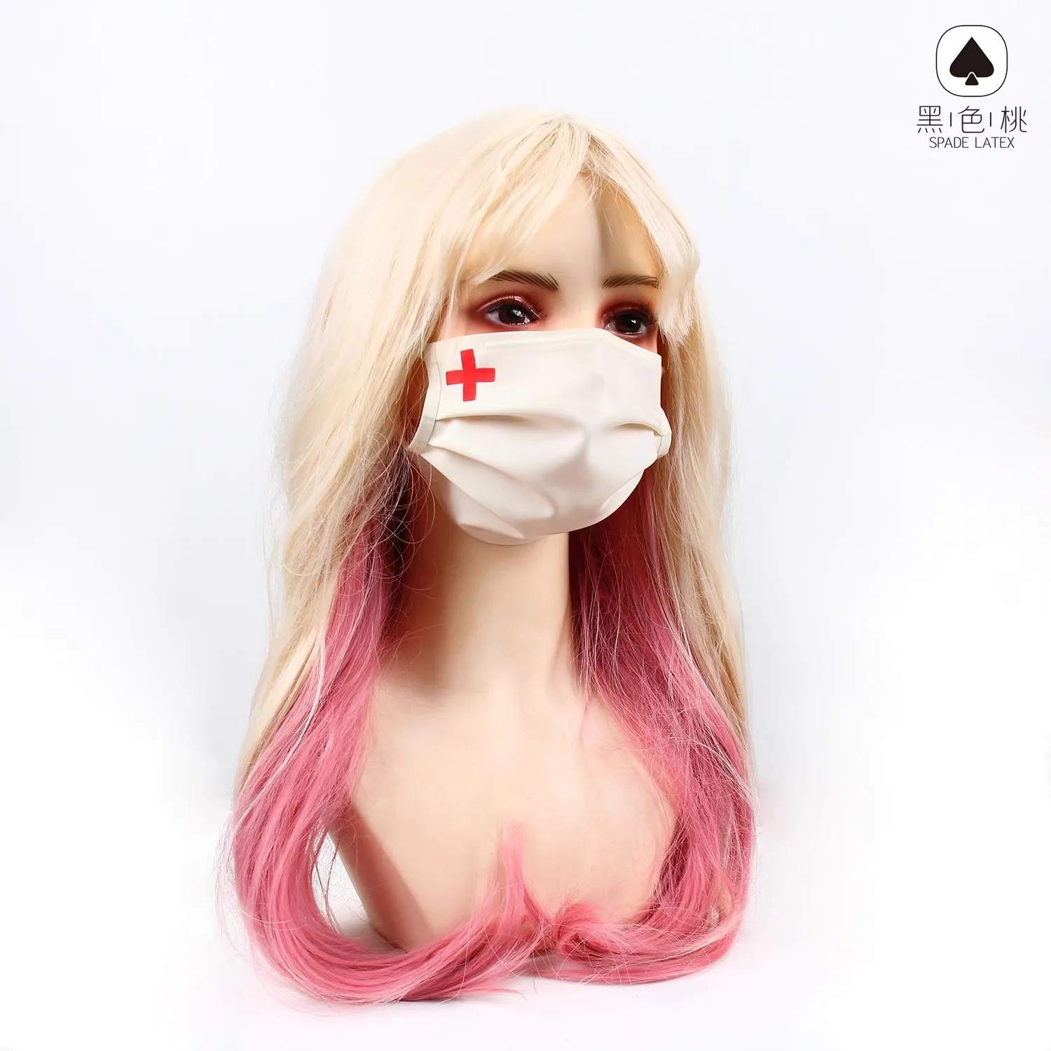 Аниме Черный Персик AD004 Косплей Индивидуальное Латексное Пальто Латексная Маска