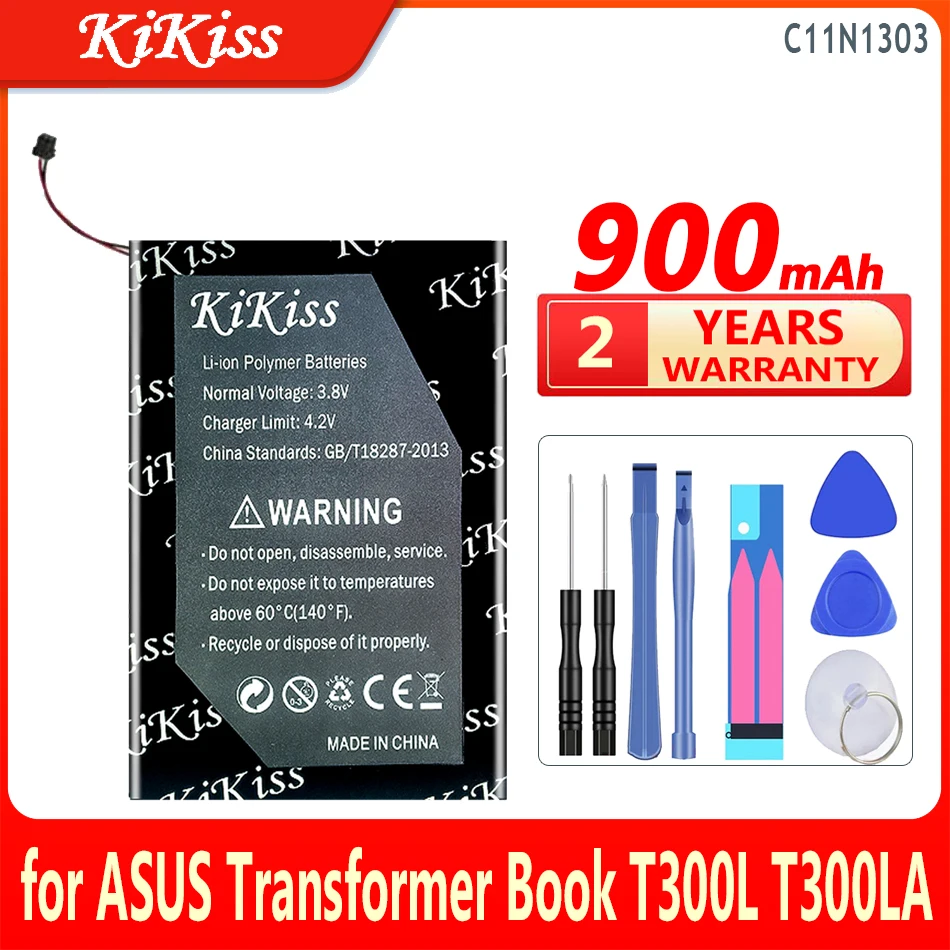 Мощный аккумулятор KiKiss емкостью 900 мАч C11N1303 для клавиатуры ASUS Transformer Book T300L T300LA 0B200-