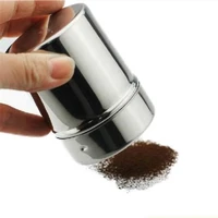 1pc sprinkle cocoa cinnamon sugar gauze mesh jar seasoning bottle coffee powder duster stainless steel accessories gadgets tools