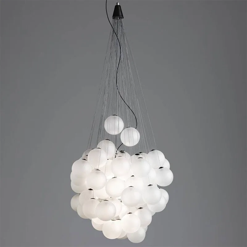 

Modern Desiger Bubble Ball Chandeliers Art Decor Glass Nordic Light Fixture Dinning Living Room Suspension Loft LED Pendant Lamp