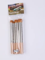 artsecret 1351 1352 pastel art brush anti drop hair metal ferrule short beech wooden handle for soft pastel stencil painting