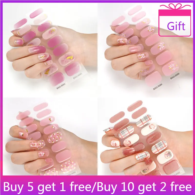 

2023 New Semi-cured Nail Stickers Gel Nail Stickers Designer 3D Bronzing Phototherapy Nail Stickers Nail Accesoires