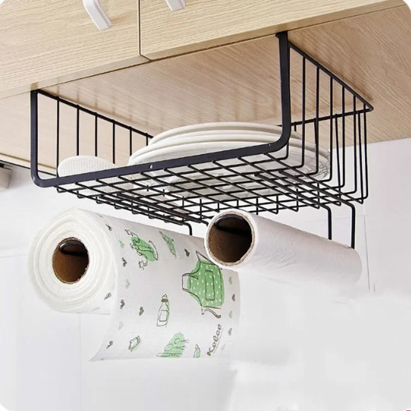 

Home daily necessities organizers Household racks dormitory storage artifact Creative kitchen supplies storage basket