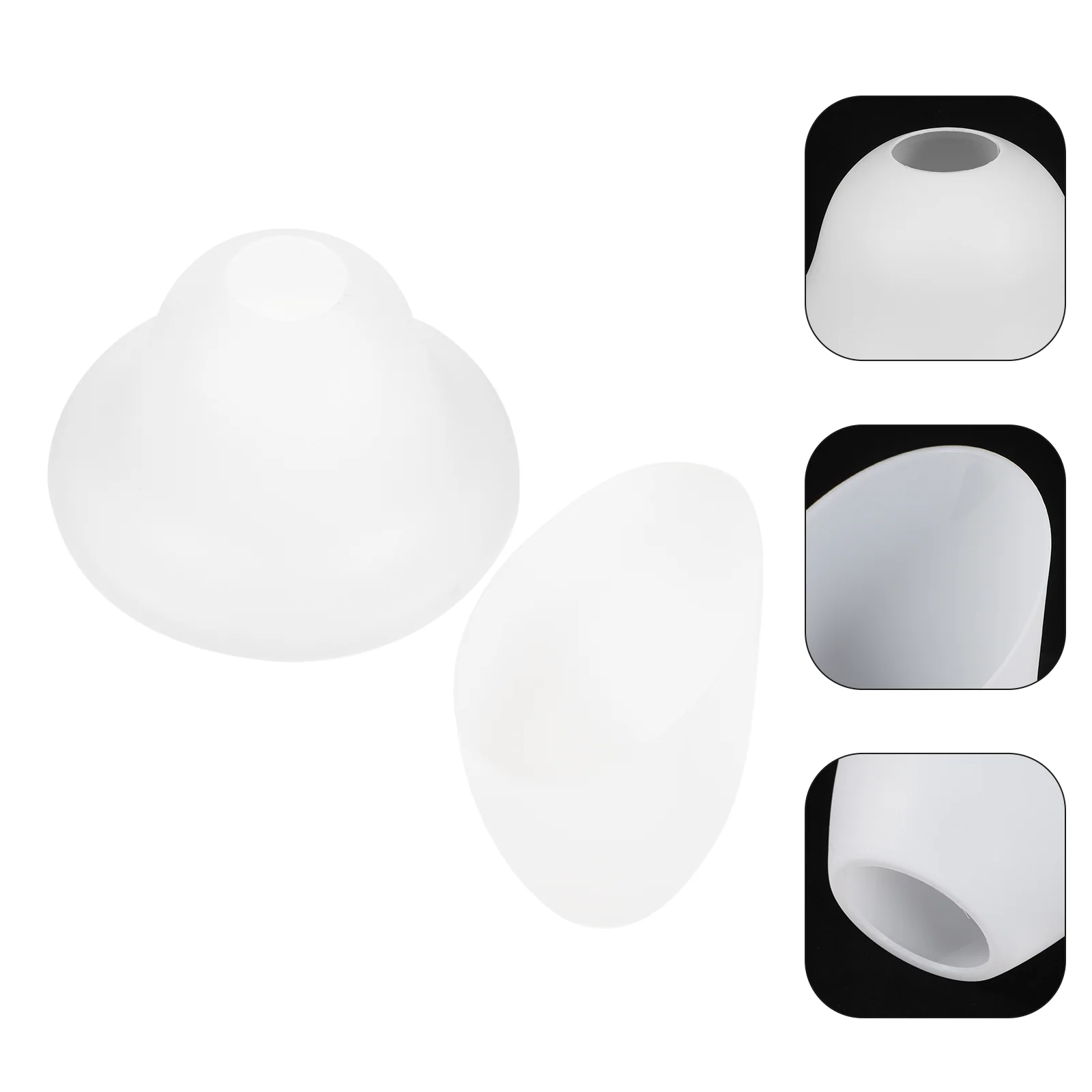 

2 Pcs Light Cover Shades Table Lamp Plastic Lampshade White Replacement Simple Frosted