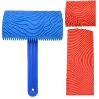 3pcs wood grain painting tool diy wood texture graining tool with handle rubber household wall art paint