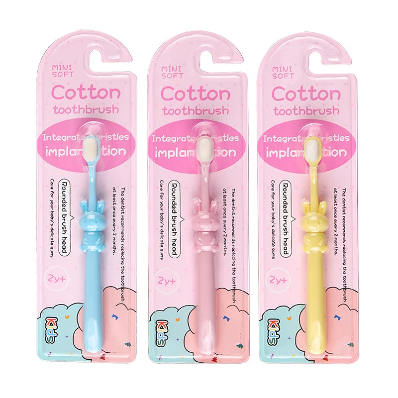 

Baby Toothbrush Soft Cbristle Childrens Training Toothbrush Kids Dental Oral Care Cleaning Toddler Cute Cartoon Brush for 2-10Y