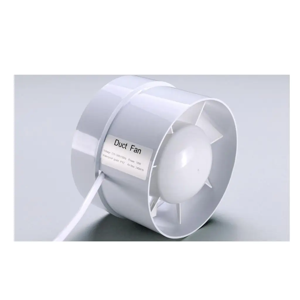 

SILENT BATHROOM KITCHEN TOILET LOFT 100/4" IN LINE DUCTING EXTRACTOR Cooled Blower Residential