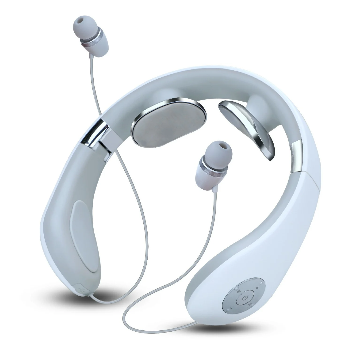 

New HX3 TWS Neck-Hanging Headphones Portable True Wireless Sports Music Earplugs Smart Shoulder Neck Massager Folding Storage